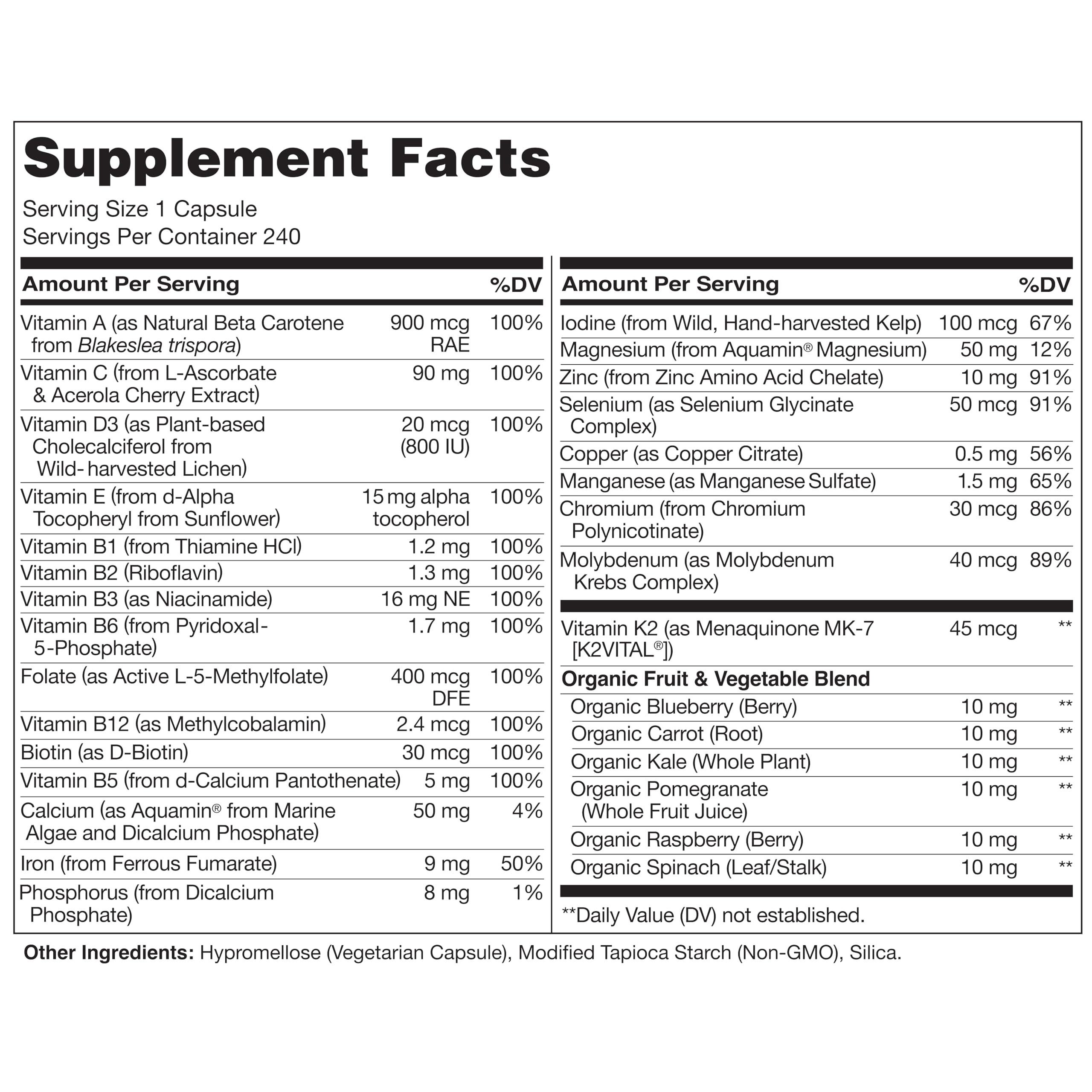 Foto 4 pulgar | Multivitamínico Naturelo One Daily 240 Cápsulas-Venta Internacional