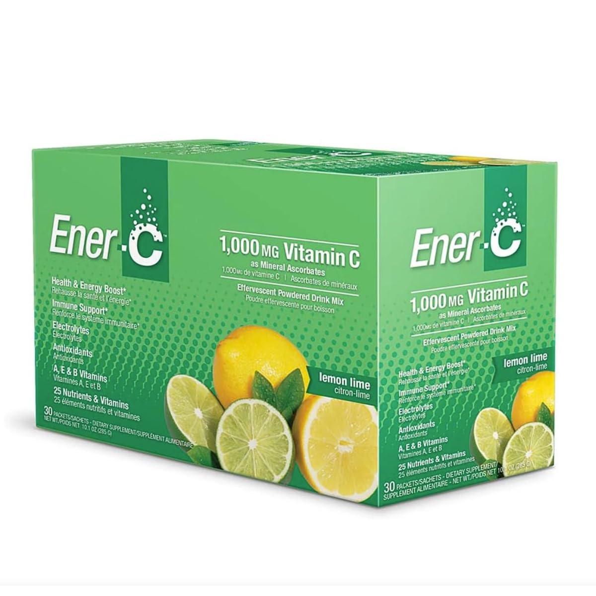 Foto 2 pulgar | Vitaminas Ener-c Limón Y Lima 1000 Mg 30 Unidades - Venta Internacional