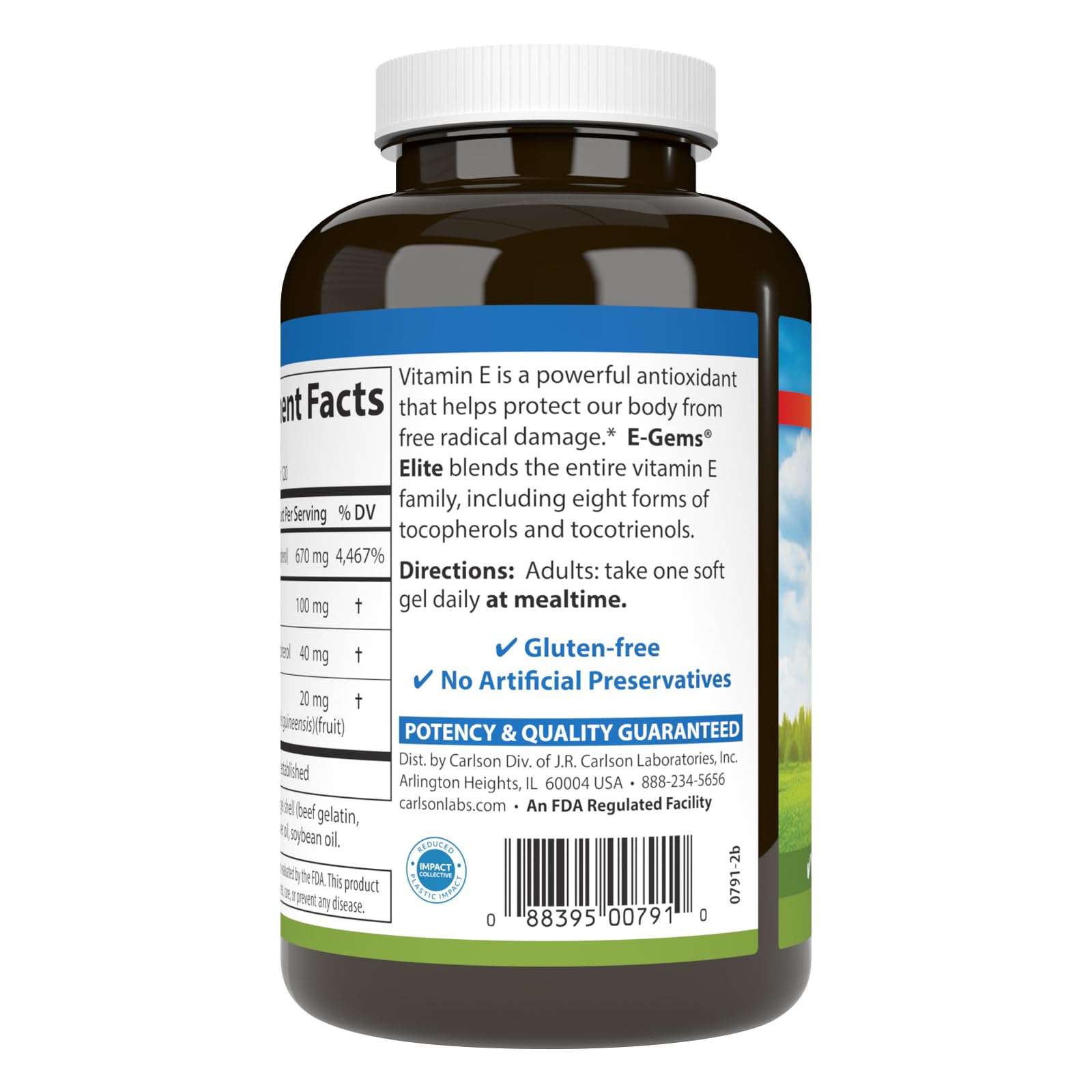 Foto 4 pulgar | Vitamina E Carlson E-Gems Elite 1000 Ui 120 Cápsulas Blandas - Venta Internacional