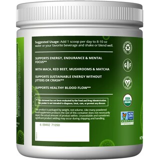Foto 3 | Polvo Pre Workout Mrm Nutrition Organic Black Cherry 20 Servicios - Venta Internacional