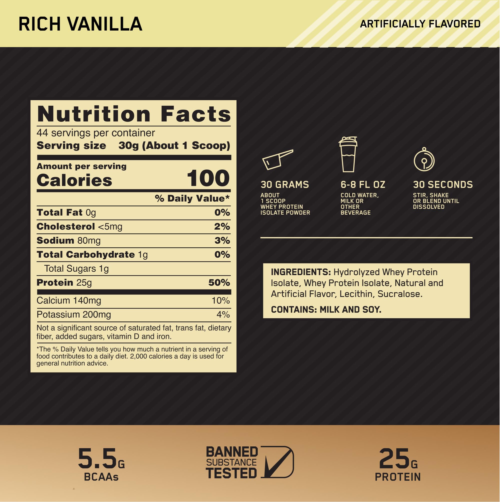 Foto 4 pulgar | Proteína en Polvo Optimum Nutrition Gold Standard 100% Aislada - Venta Internacional
