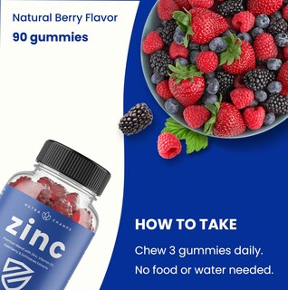 Foto 3 | Zinc Nutrachamps con Vitamina D3 2000 Ui 90 Gomitas - Venta Internacional