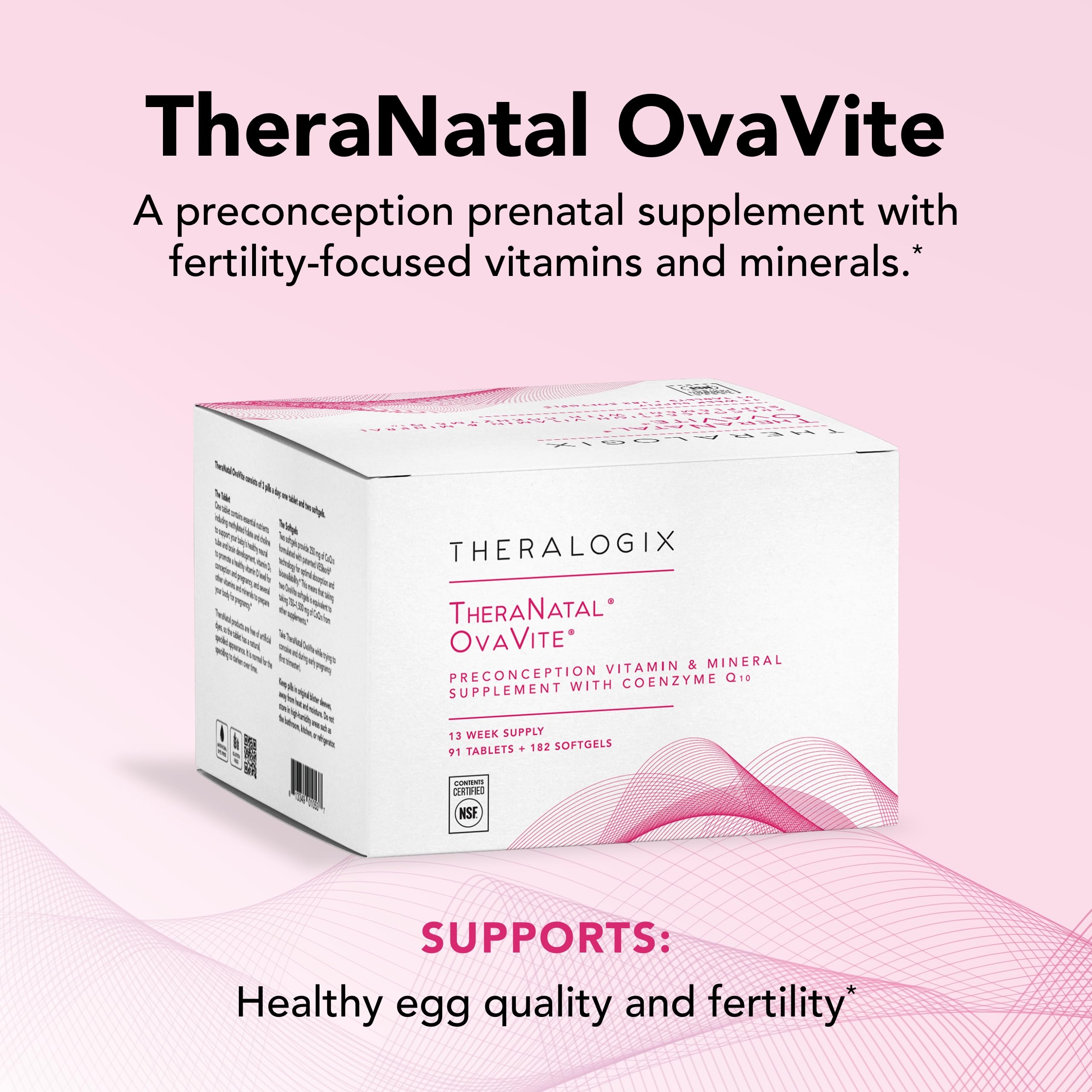 Foto 3 pulgar | Vitaminas Preconcepcionales Theralogix Theranatal Ovavite - Venta Internacional