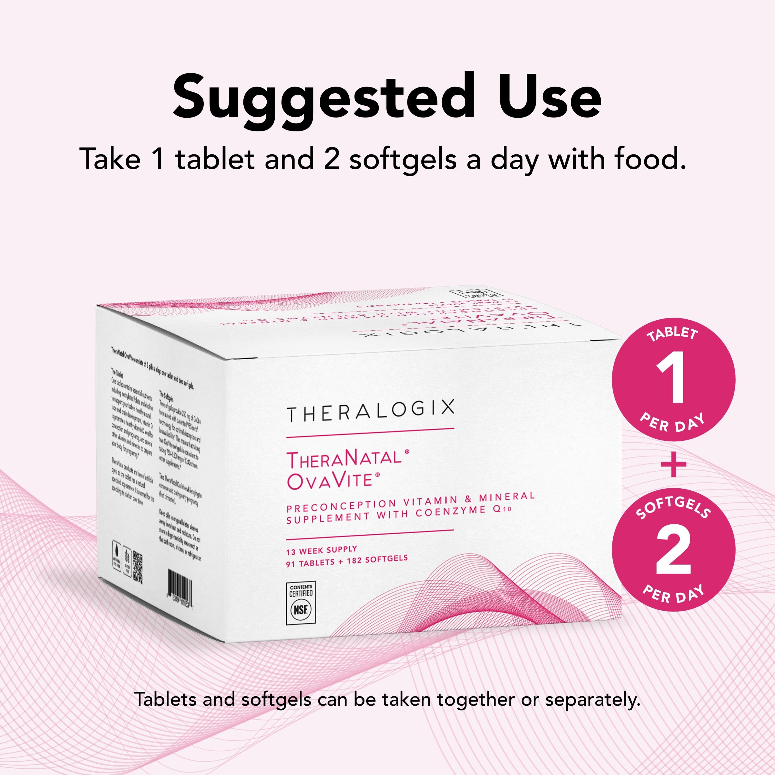 Foto 5 pulgar | Vitaminas Preconcepcionales Theralogix Theranatal Ovavite - Venta Internacional