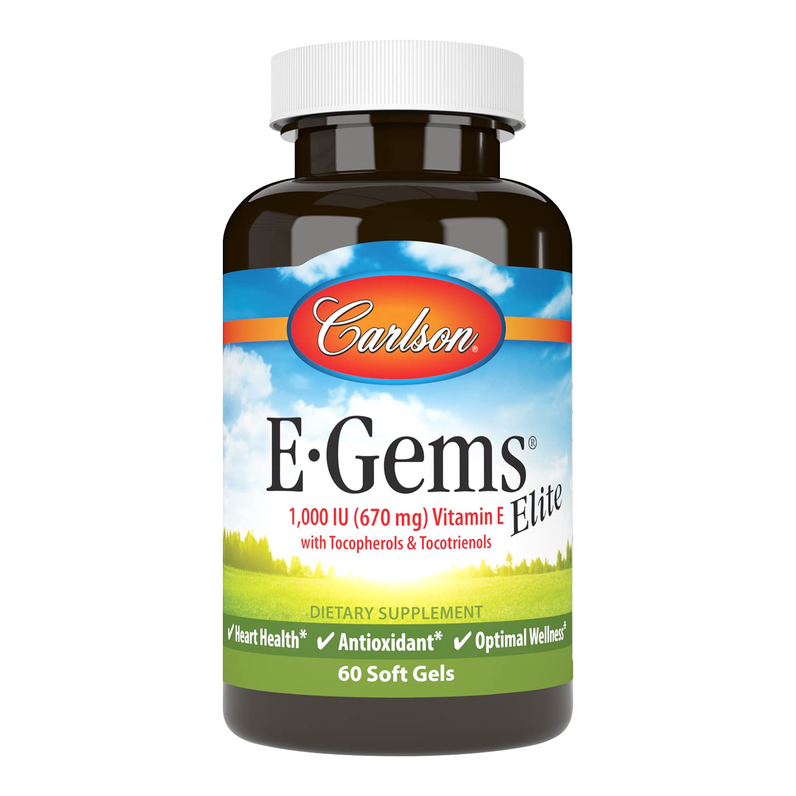 Foto 2 pulgar | Vitamina E Carlson E-Gems Elite 1000 Ui 60 Cápsulas Blandas - Venta Internacional