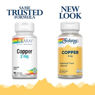Foto 3 | Suplemento Solaray Copper De 2 Mg De Glóbulos Rojos Sanos, 100 Unidades - Venta Internacional.