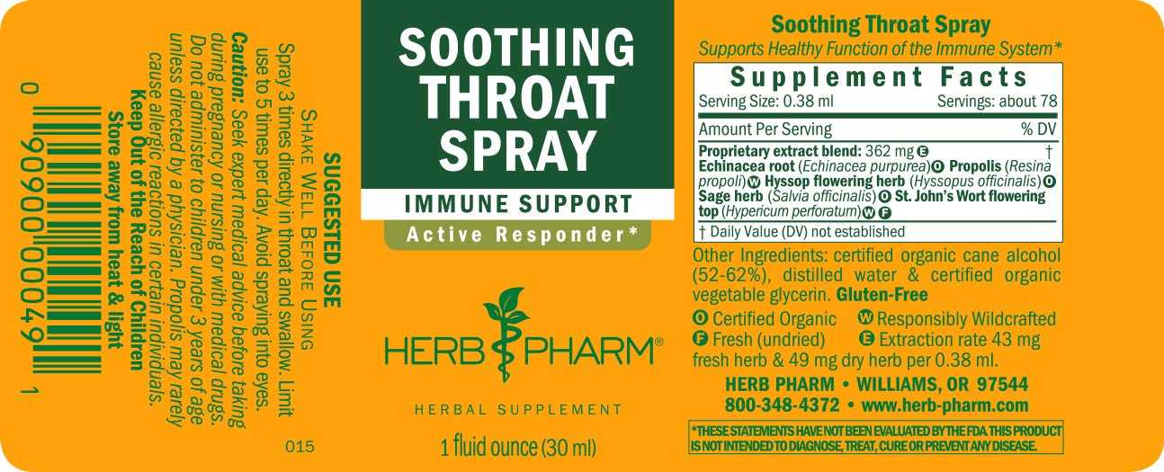 Foto 8 pulgar | Spray Para La Garganta Herb Pharm Soothing Con Equinácea Y Propóleo, 30 Ml - Venta Internacional.
