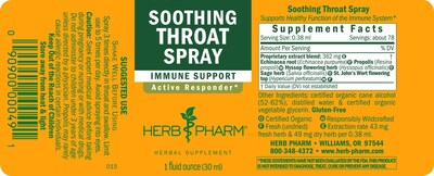 Foto 7 | Spray Para La Garganta Herb Pharm Soothing Con Equinácea Y Propóleo, 30 Ml - Venta Internacional.