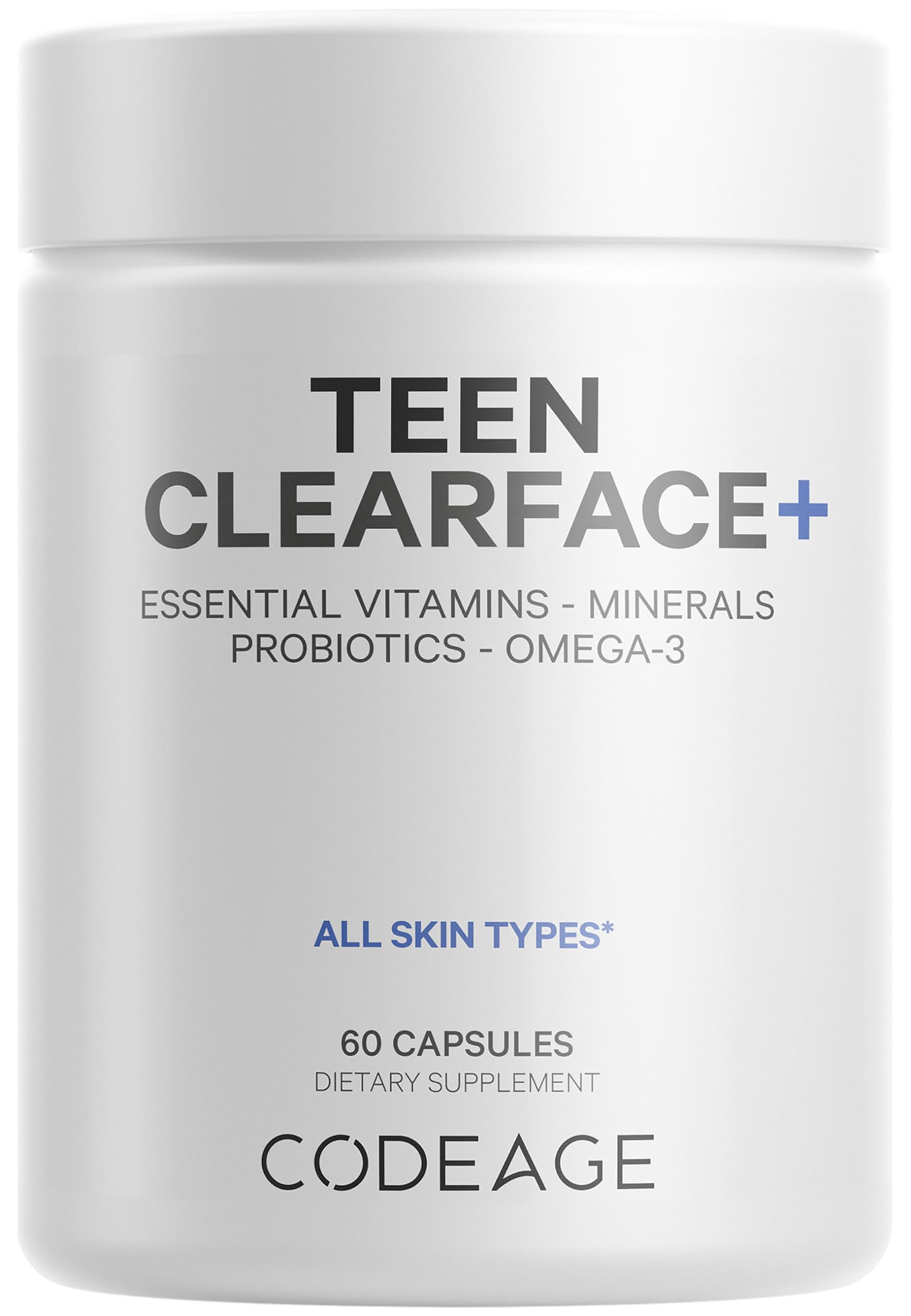 Foto 2 pulgar | Suplemento Codeage Teen Clearface Adolescent 60 Cápsulas - Venta Internacional.