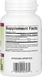 Foto 2 | Suplemento Natural Factors Black Elderberry 100 Mg 120 Cápsulas Blandas - Venta Internacional.