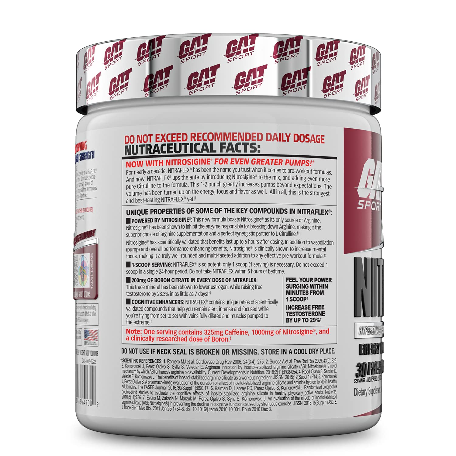Foto 3 pulgar | Polvo Preentrenamiento Gat Sport Nitraflex Advanced Black Cherry - Venta Internacional.
