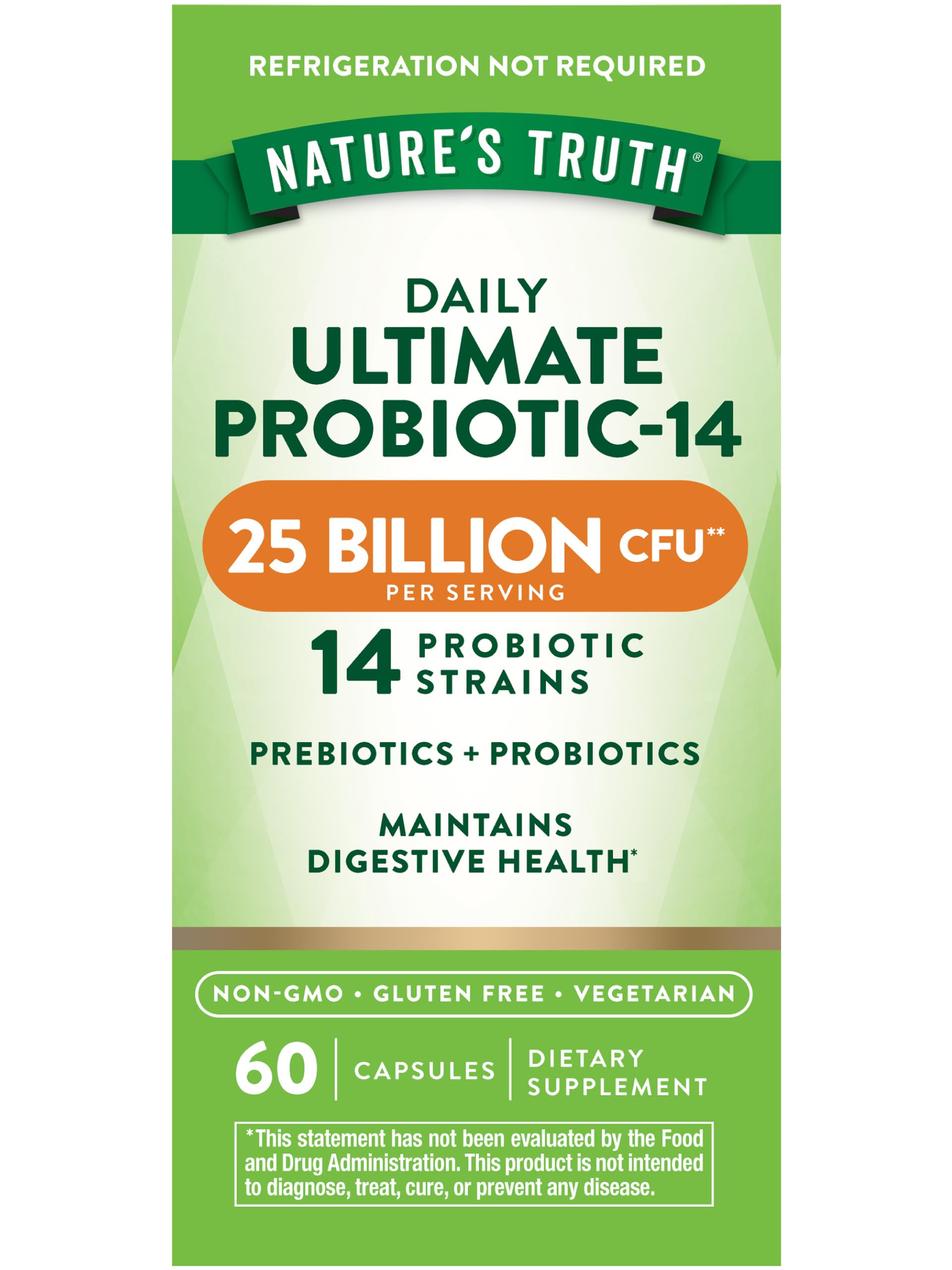 Foto 2 pulgar | Probióticos Nature's Truth, 25 Mil Millones De Cfu, 60 Cápsulas - Venta Internacional.