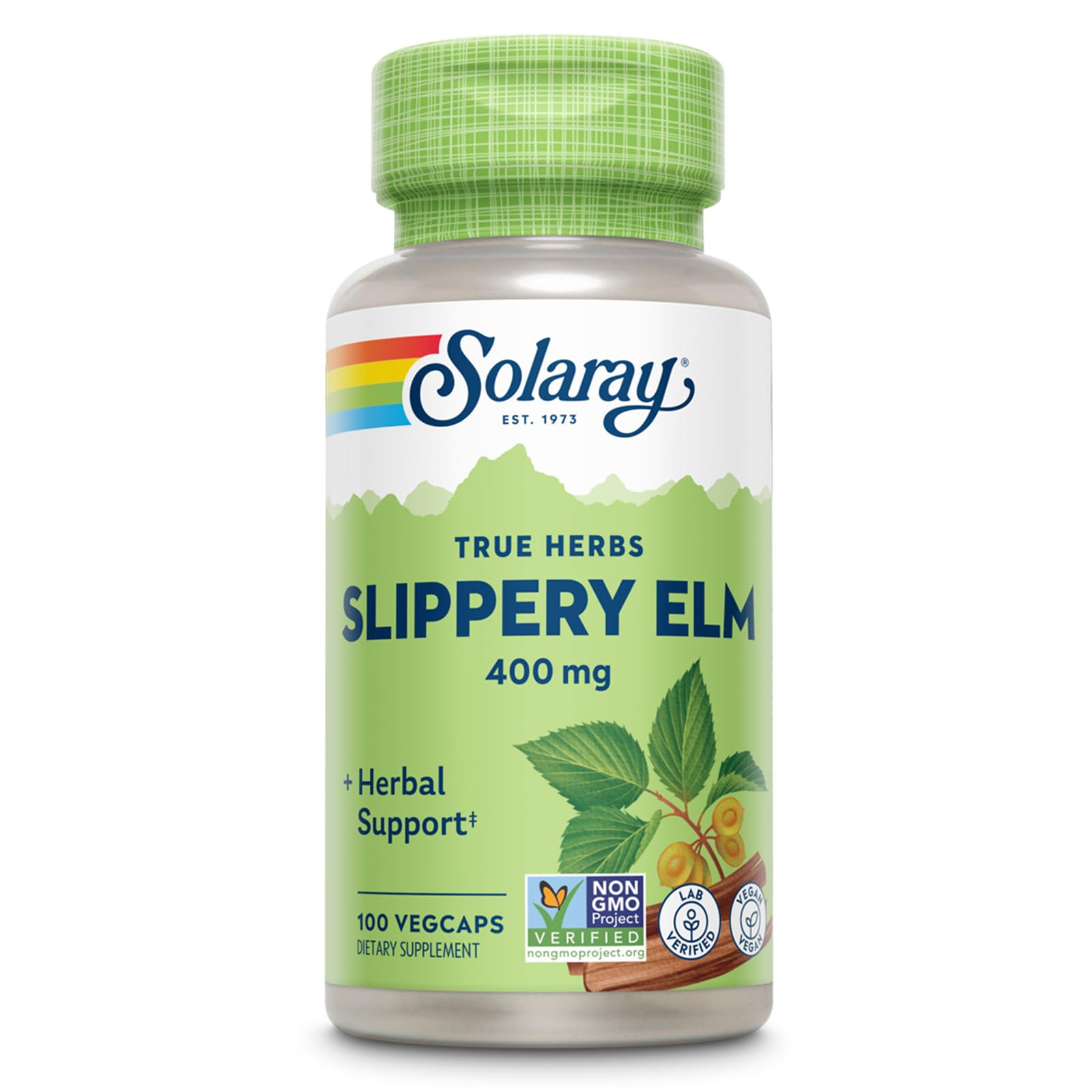 Foto 2 pulgar | Suplemento Solaray De Corteza De Olmo, 400 Mg, 100 Cápsulas Vegetales - Venta Internacional.