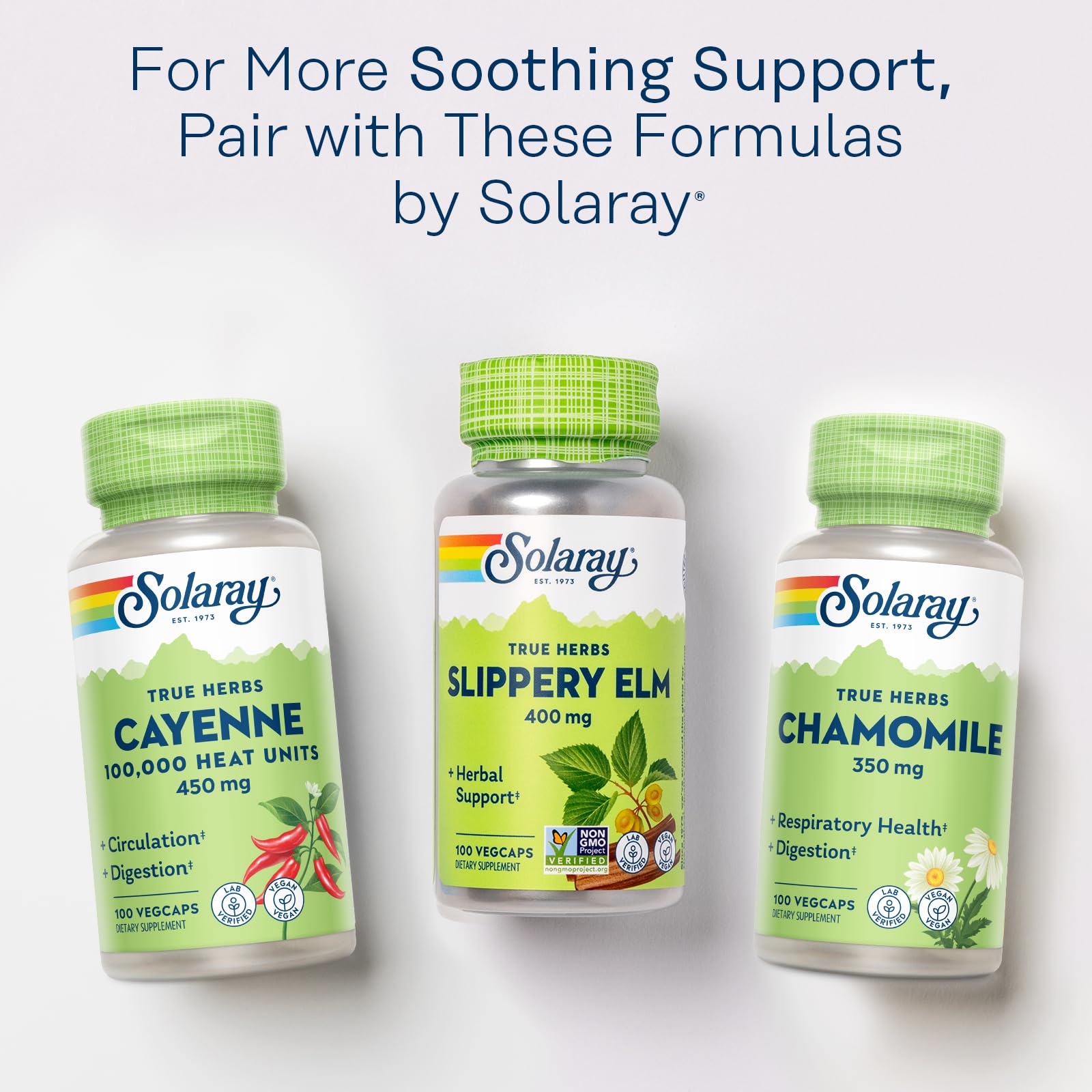 Foto 7 | Suplemento Solaray De Corteza De Olmo, 400 Mg, 100 Cápsulas Vegetales - Venta Internacional.