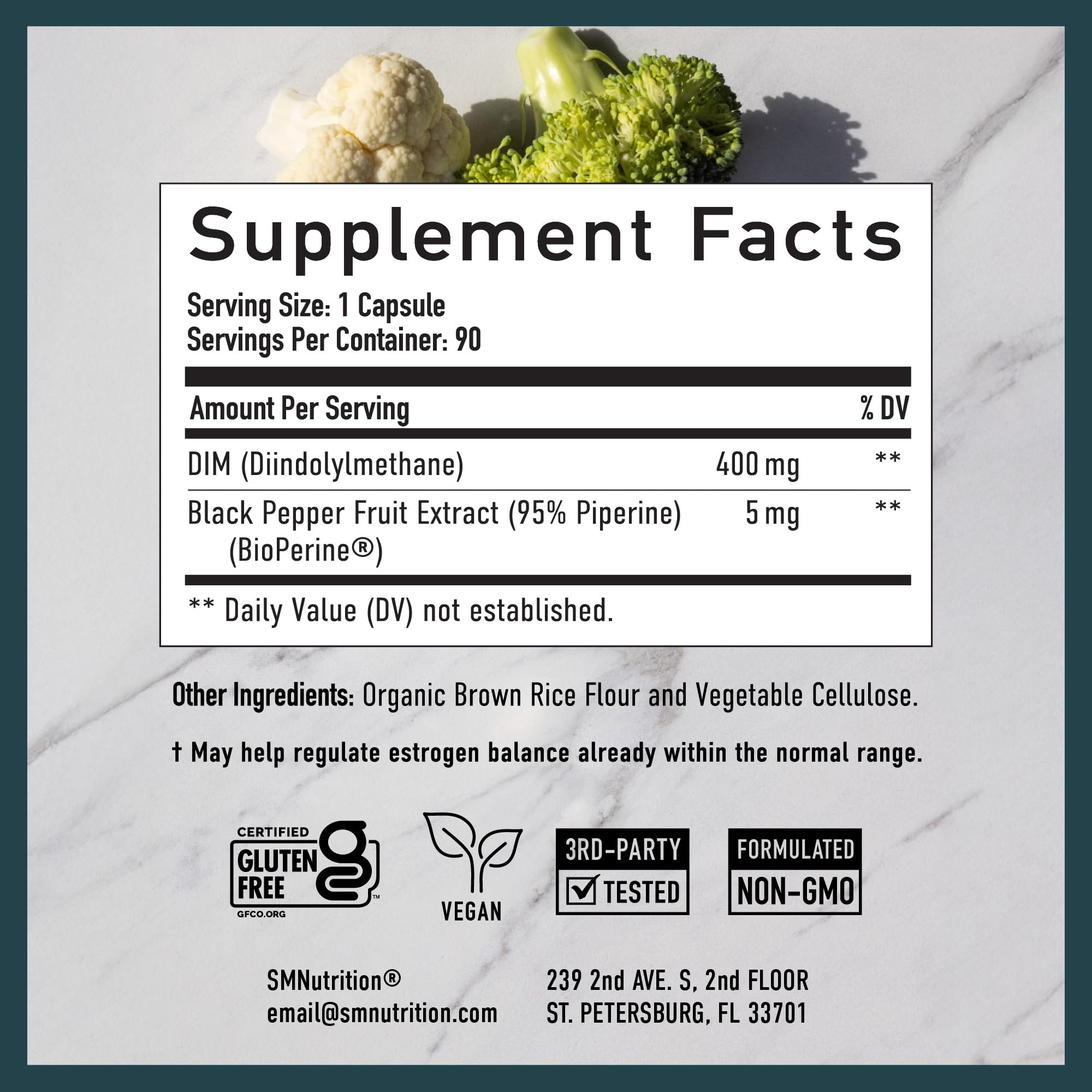 Foto 7 pulgar | Suplemento Smnutrition Dim 400 Mg Extra Strength 90 Unidades - Venta Internacional.