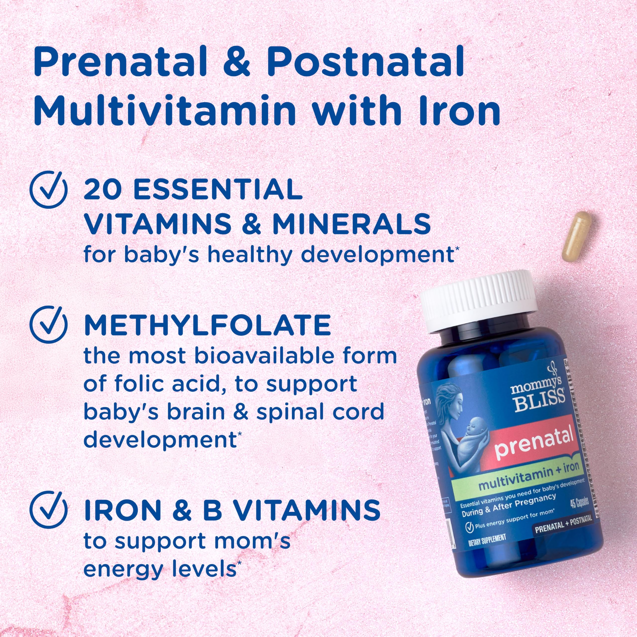 Foto 5 pulgar | Multivitamínico Prenatal Mommy's Bliss Con Hierro Y Ácido Fólico - Venta Internacional.