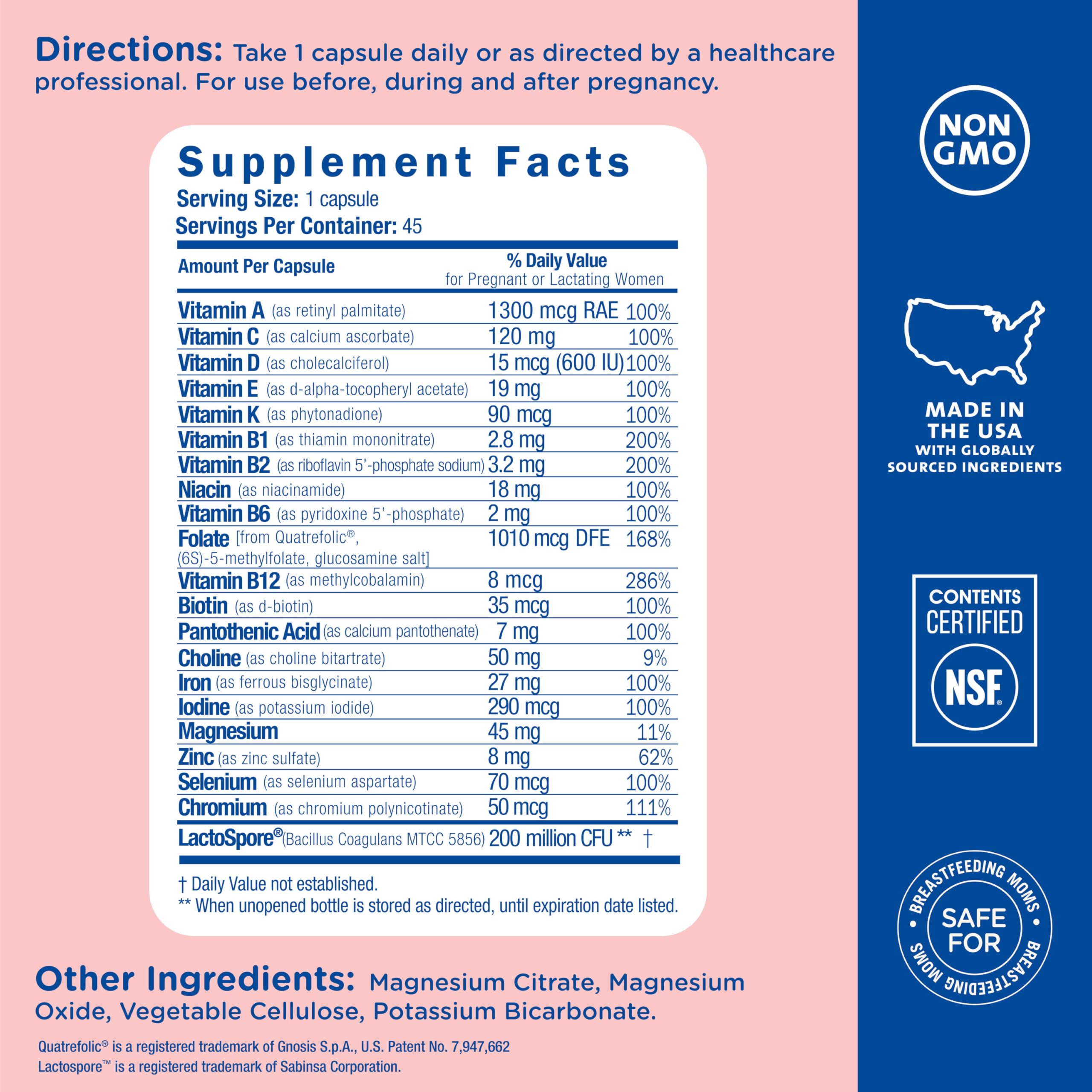 Foto 7 pulgar | Multivitamínico Prenatal Mommy's Bliss Con Hierro Y Ácido Fólico - Venta Internacional.