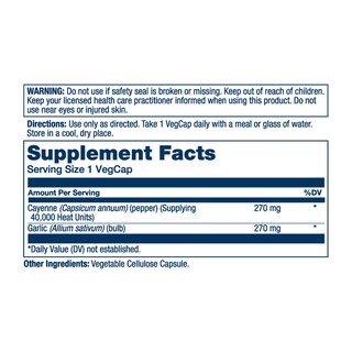 Foto 2 | Suplemento Solaray Cayena Y Ajo 540 Mg 100 Cápsulas Vegetarianas - Venta Internacional.