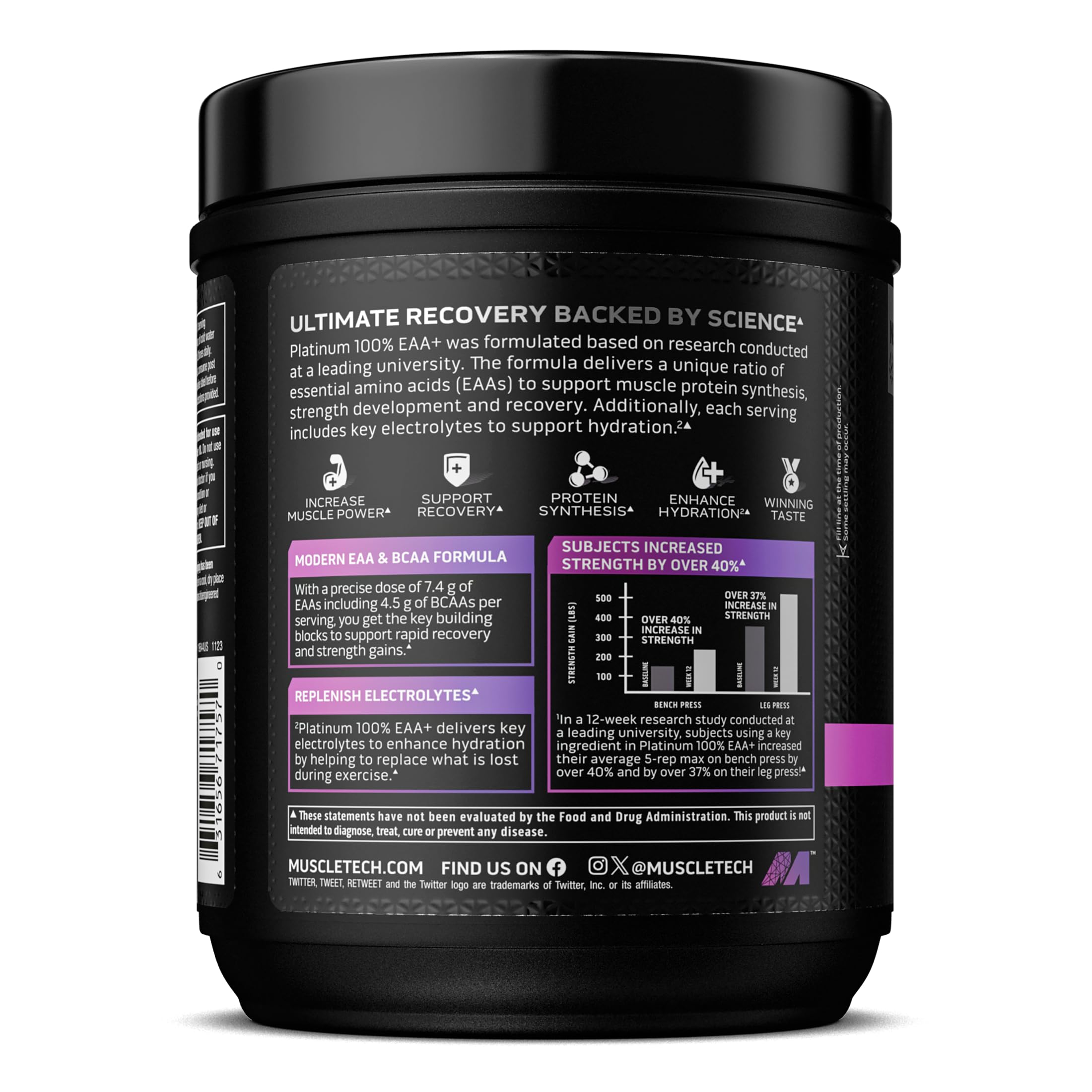 Foto 3 pulgar | Suplemento Muscletech Platinum Essential Aminoácidos, 30 Porciones - Venta Internacional.