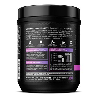 Foto 2 | Suplemento Muscletech Platinum Essential Aminoácidos, 30 Porciones - Venta Internacional.
