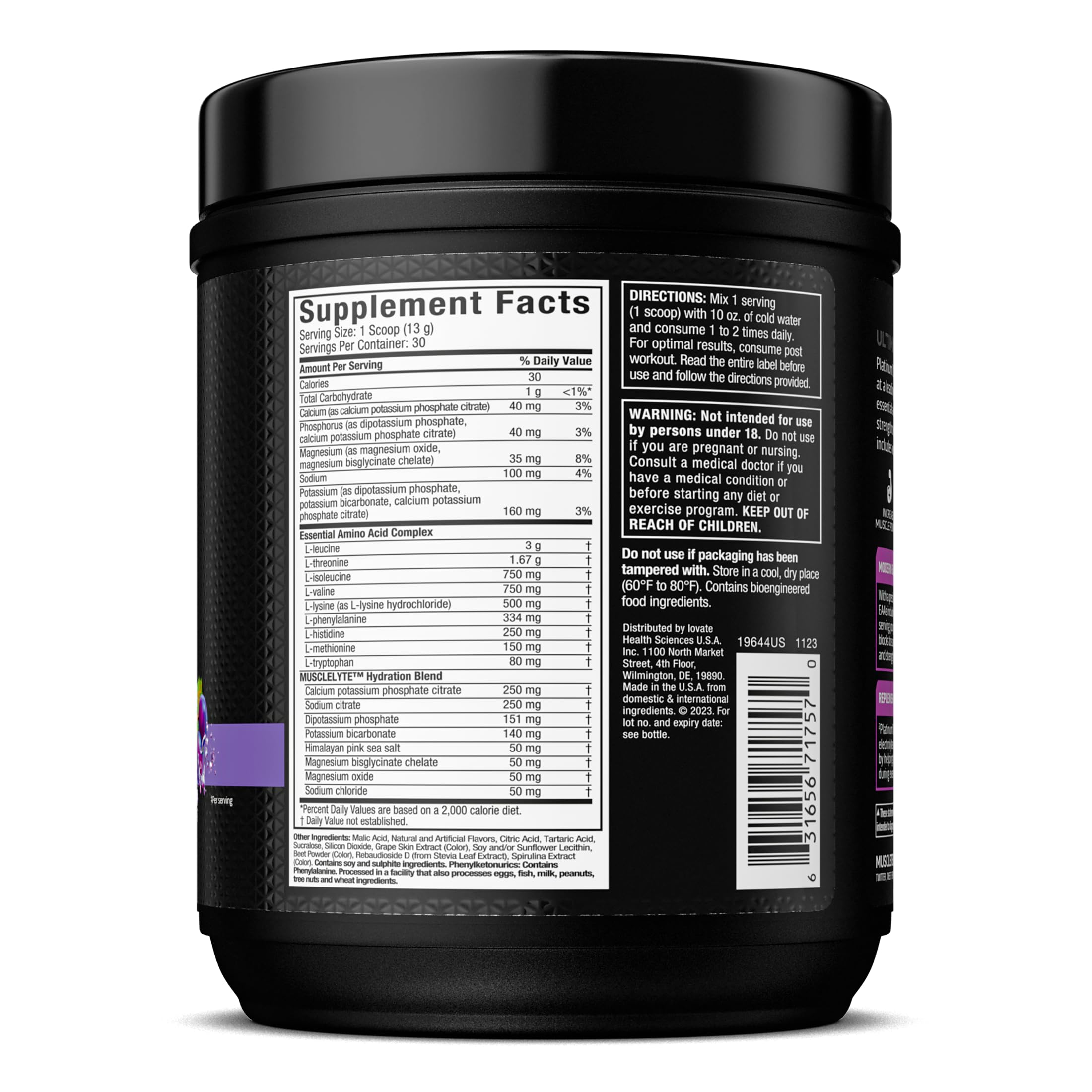 Foto 4 pulgar | Suplemento Muscletech Platinum Essential Aminoácidos, 30 Porciones - Venta Internacional.