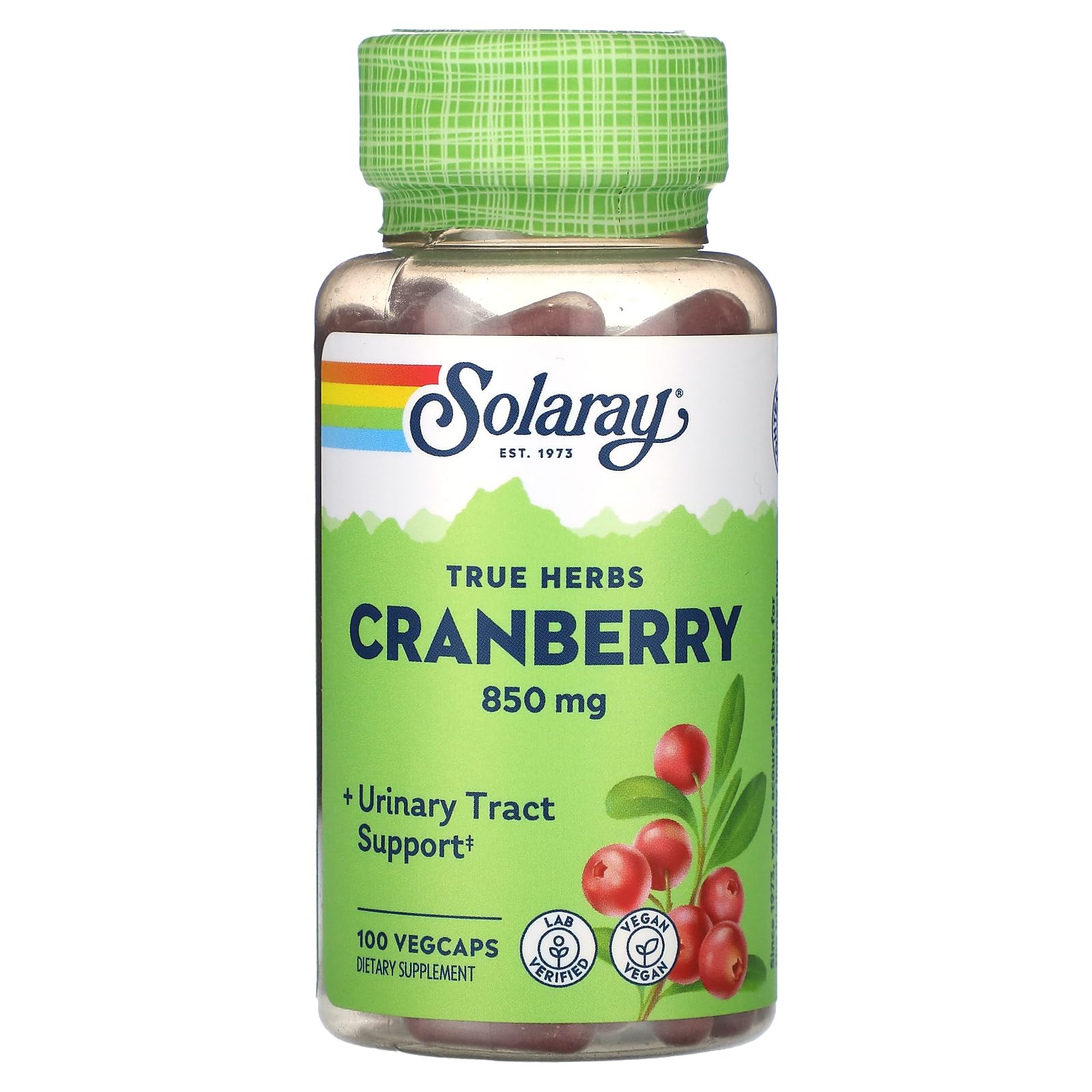 Foto 2 pulgar | Suplemento Solaray Cranberry 425 Mg 100 Cápsulas - Venta Internacional.