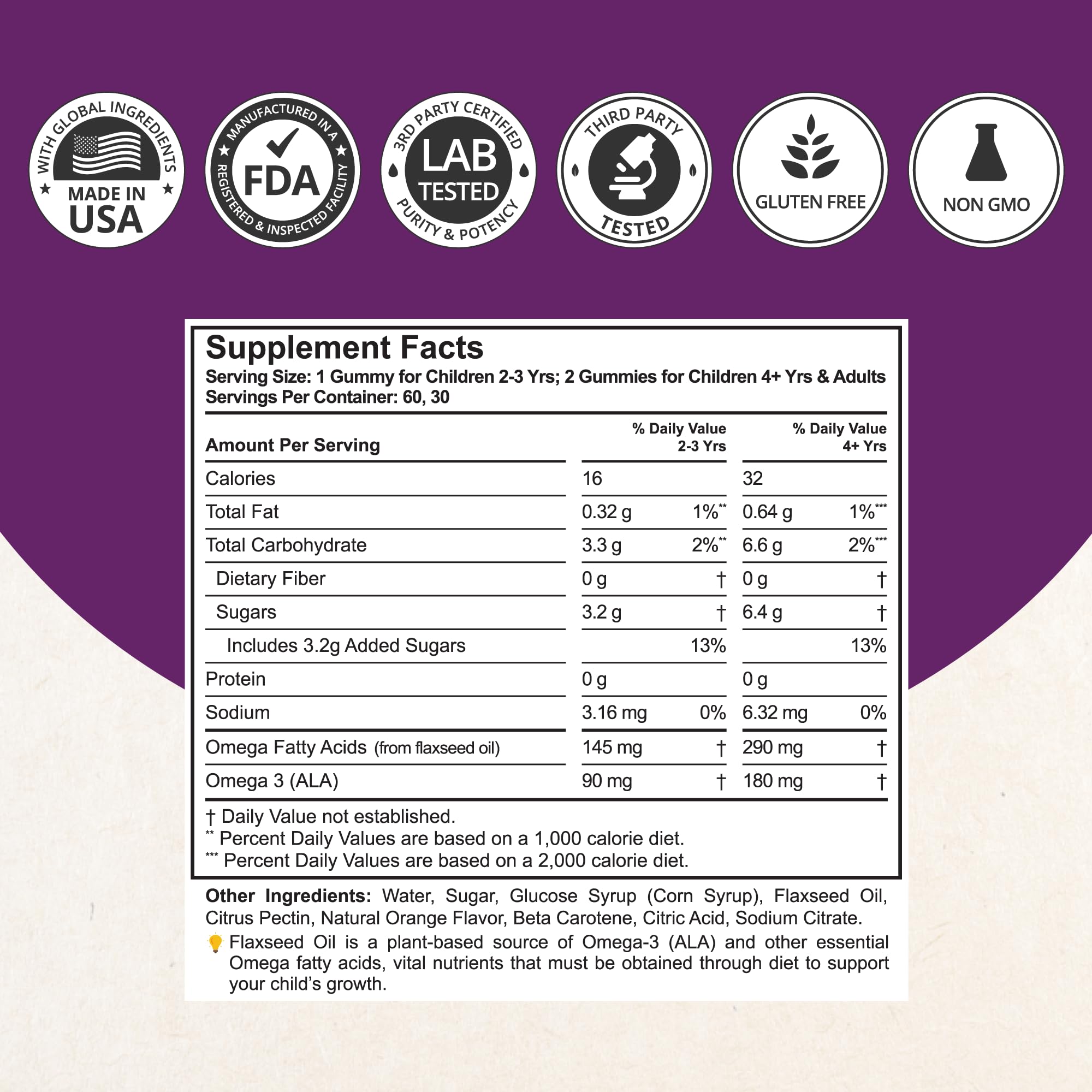 Foto 3 pulgar | Gomitas Omega 3 Nubest Para Niños Y Adolescentes Con Aceite De Linaza, 60 Unidades - Venta Internacional.