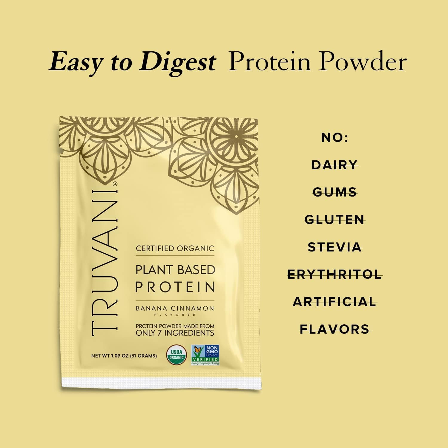 Foto 6 pulgar | Proteína De Guisante Vegana En Polvo Truvani Banana Canela 10x20g - Venta Internacional.