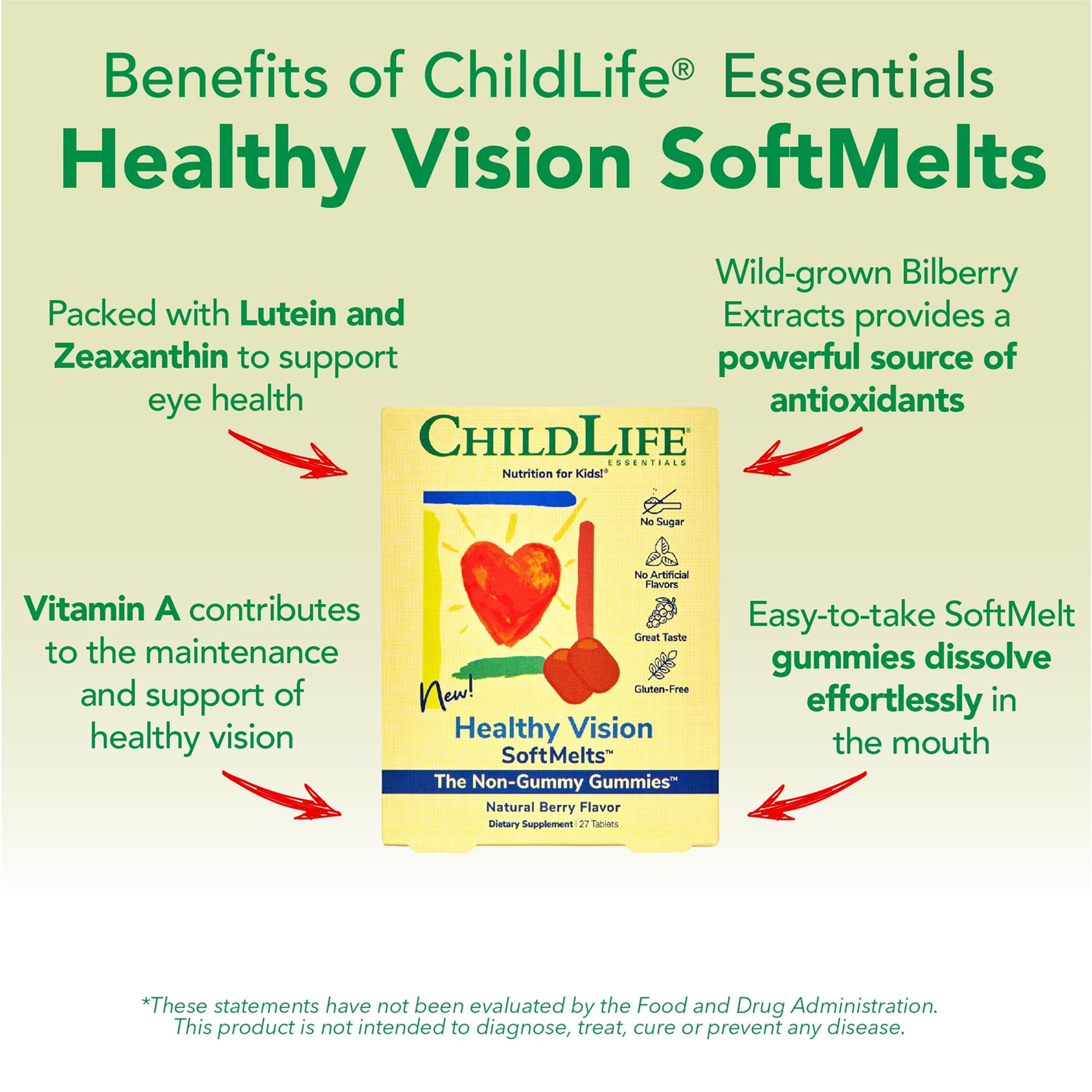Foto 6 pulgar | Vitaminas Para Los Ojos Childlife Essentials Healthy Vision Kids 27 Comprimidos - Venta Internacional.