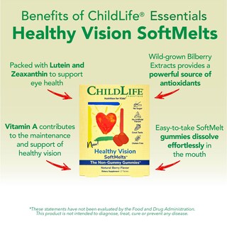 Foto 5 | Vitaminas Para Los Ojos Childlife Essentials Healthy Vision Kids 27 Comprimidos - Venta Internacional.