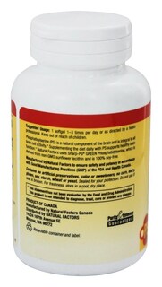 Foto 3 | Suplemento De Fosfatidilserina De Natural Factors, 60 Cápsulas Blandas - Venta Internacional.