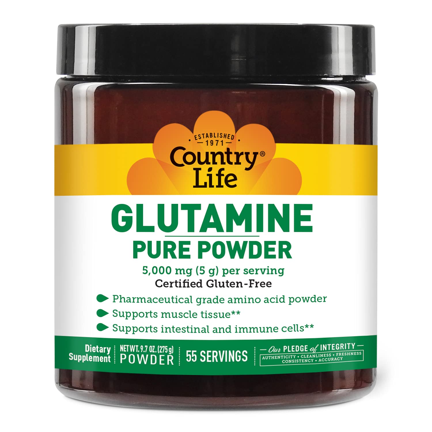 Foto 2 pulgar | Suplemento Country Life De Glutamina Pura En Polvo, 145 Ml, 55 Porciones - Venta Internacional.
