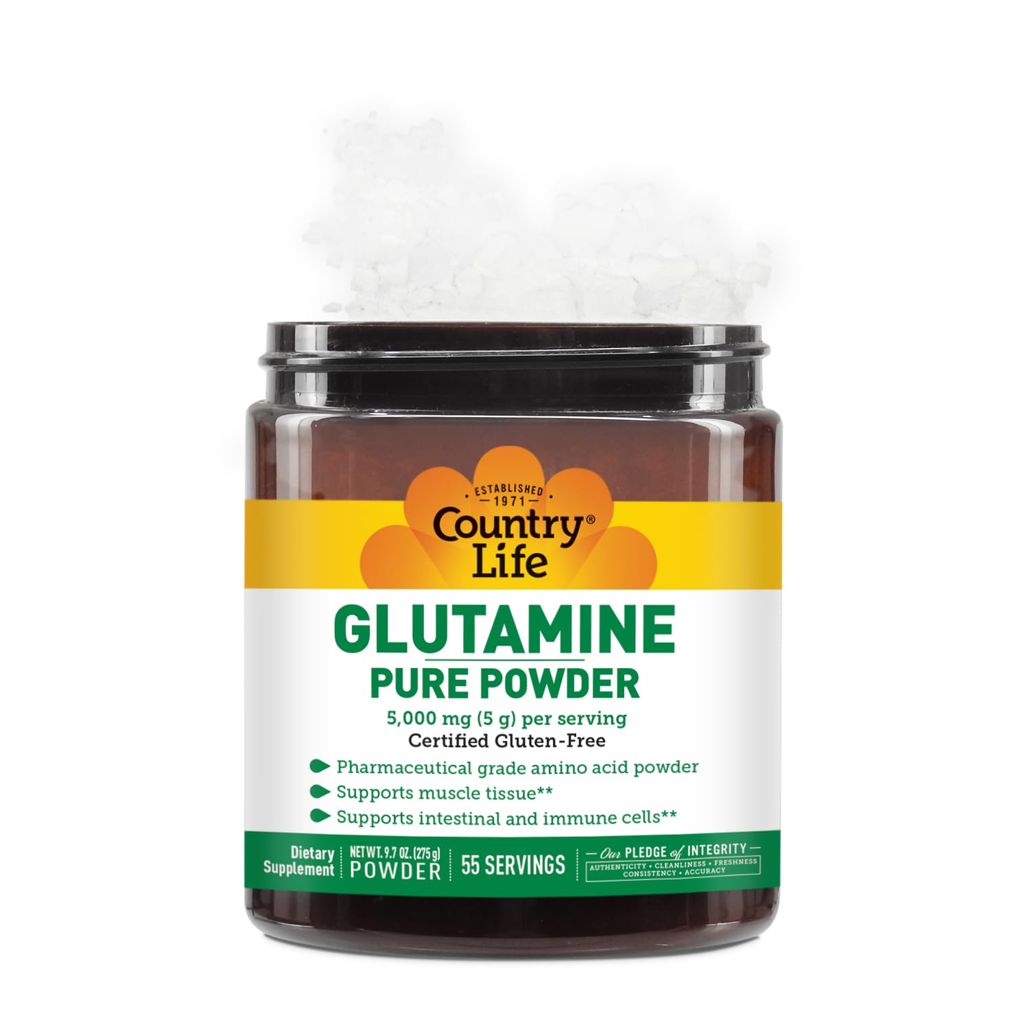 Foto 4 pulgar | Suplemento Country Life De Glutamina Pura En Polvo, 145 Ml, 55 Porciones - Venta Internacional.