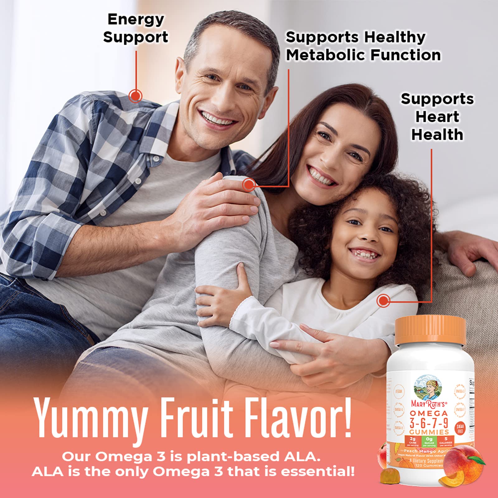 Foto 2 | Gomitas Omega 3-6-7-9 Mary Ruth Organics 120 Unidades - Venta Internacional.