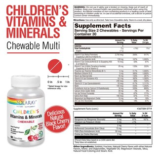Foto 2 | Multivitamínico Solaray Children's Vitaminas Y Minerales Para Niños - Venta Internacional.