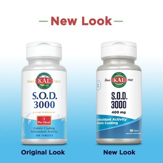 Foto 3 | Suplemento Antioxidante Kal S.o.d. 3000 400 Mg 100 Comprimidos - Venta Internacional.