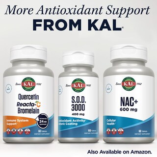 Foto 7 | Suplemento Antioxidante Kal S.o.d. 3000 400 Mg 100 Comprimidos - Venta Internacional.