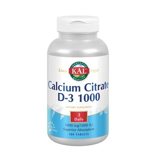 Foto 1 | Suplemento De Citrato De Calcio Kal Con D 1000 Ui 1000 Mg 180 Tabletas - Venta Internacional.