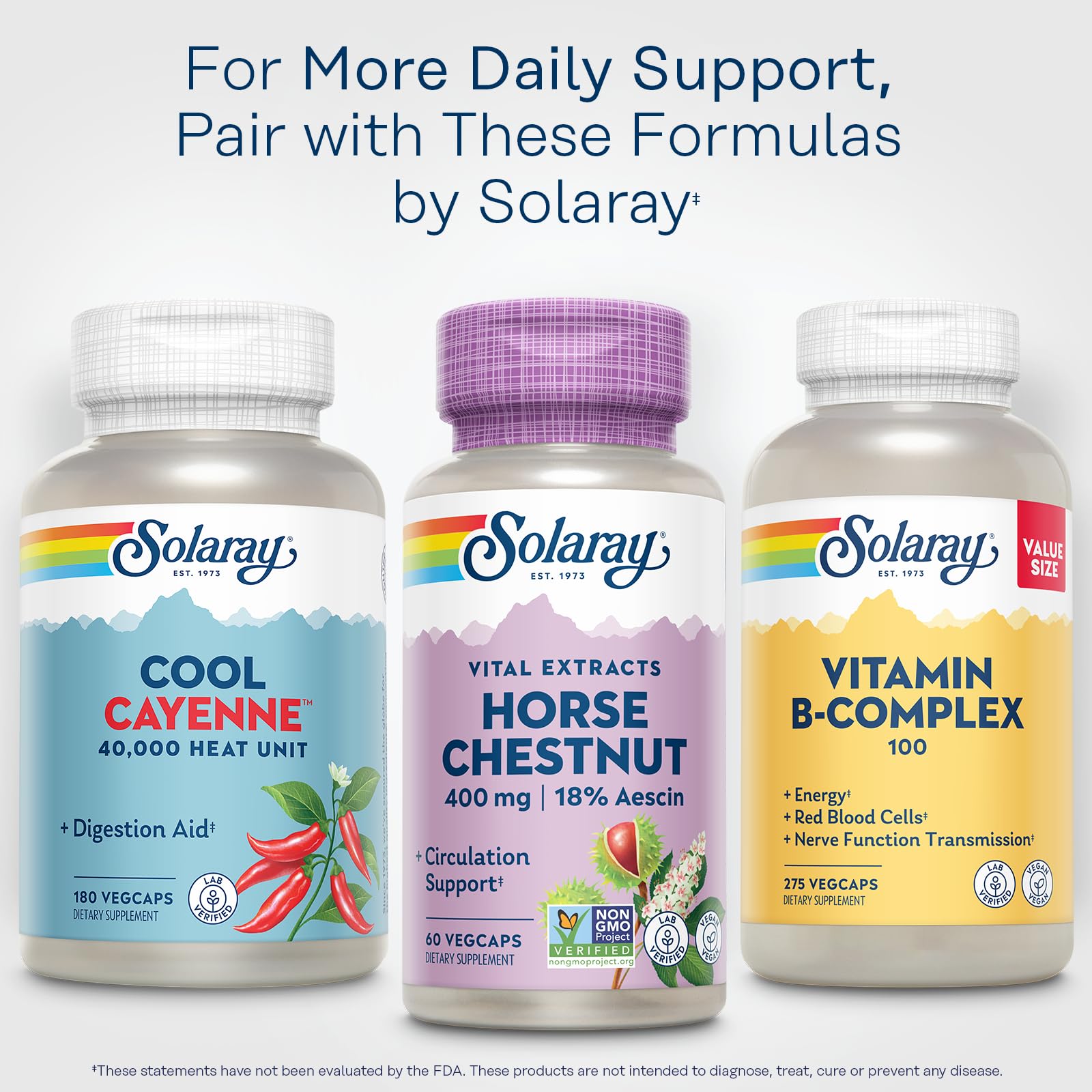 Foto 7 pulgar | Suplementos: Extracto De Castaño De Indias Solaray, 400 Mg, Vegano - Venta Internacional.