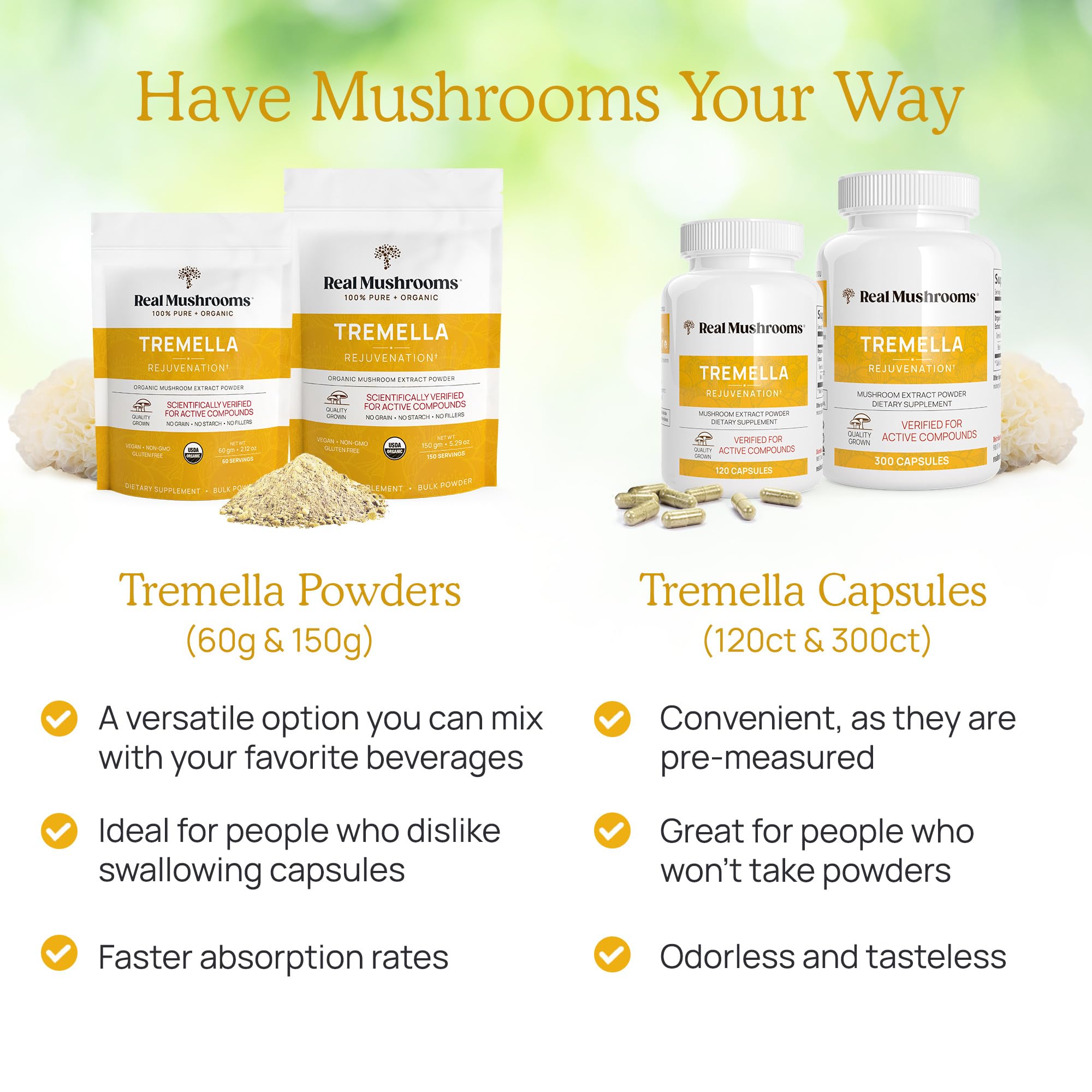 Foto 6 pulgar | Suplemento De Extracto De Hongo Tremella Real Mushrooms, 120 Unidades - Venta Internacional.