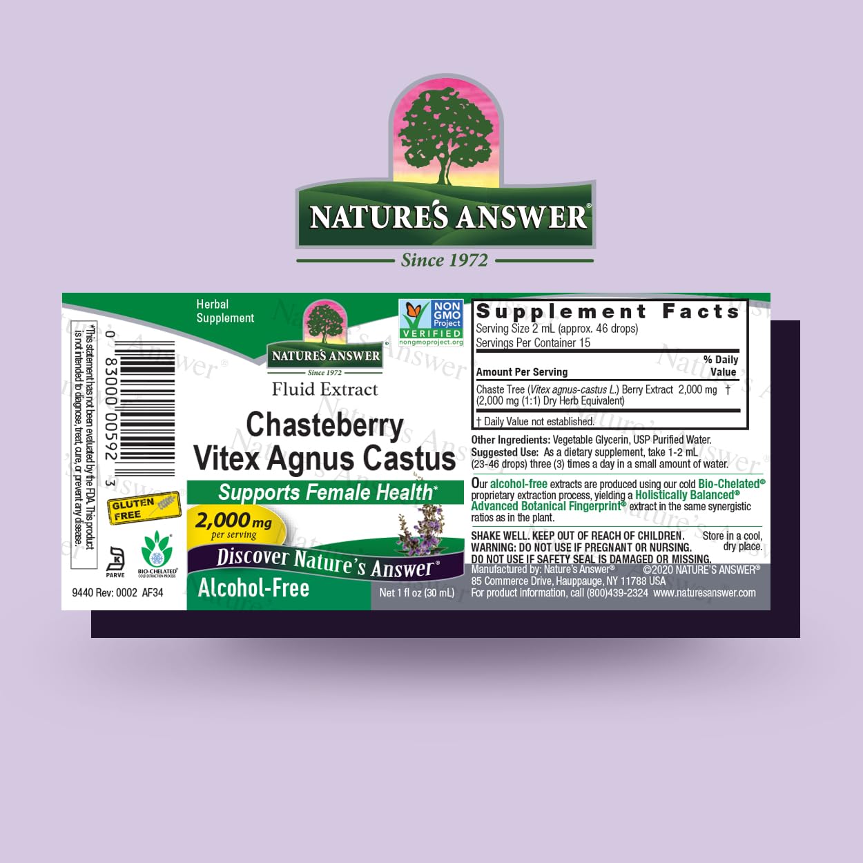 Foto 3 pulgar | Suplemento Nature's Answer Vitex Berry 30 Ml Sin Alcohol - Venta Internacional.