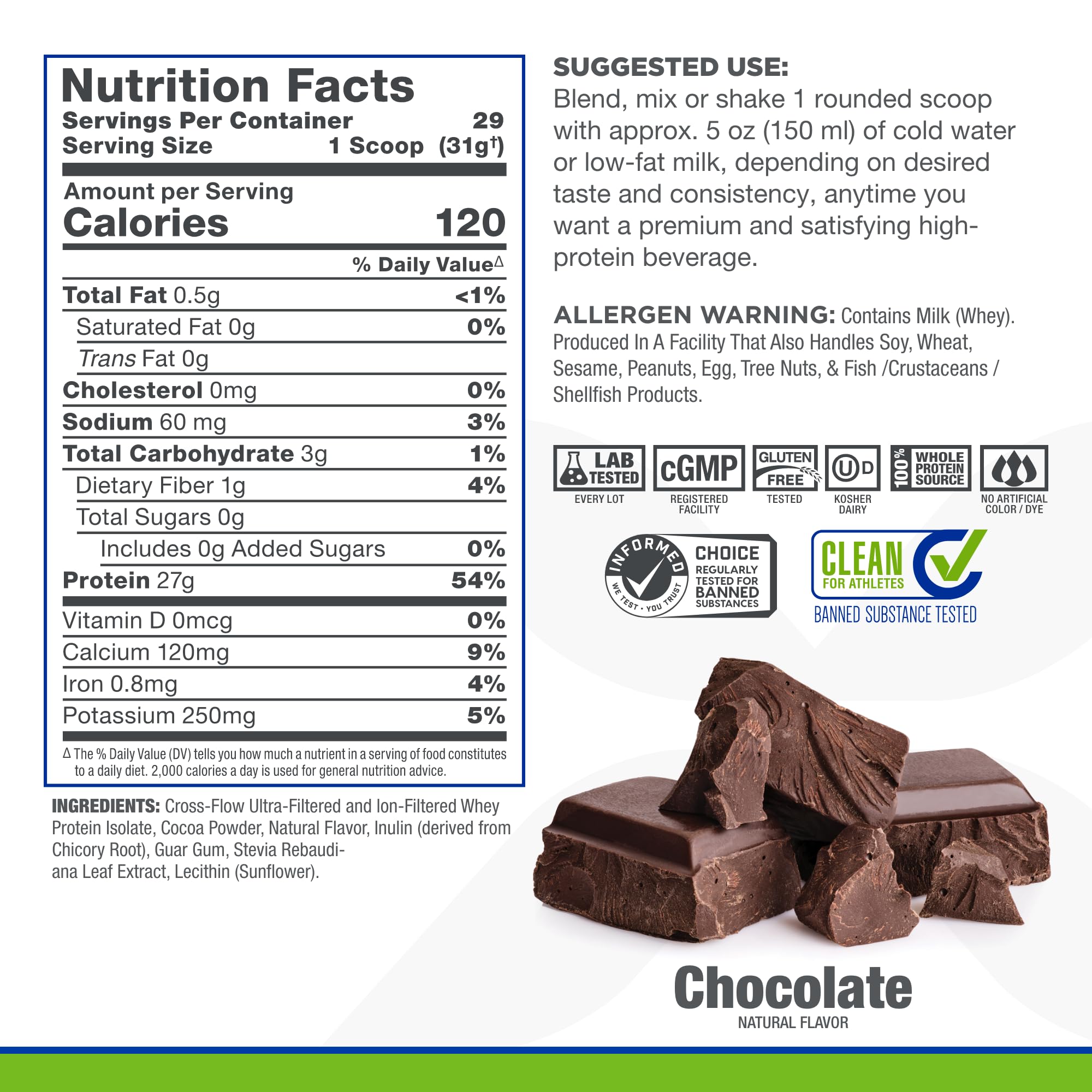 Foto 3 pulgar | Proteína De Suero Aislada Allmax Isonatural Chocolate 907 G - Venta Internacional.