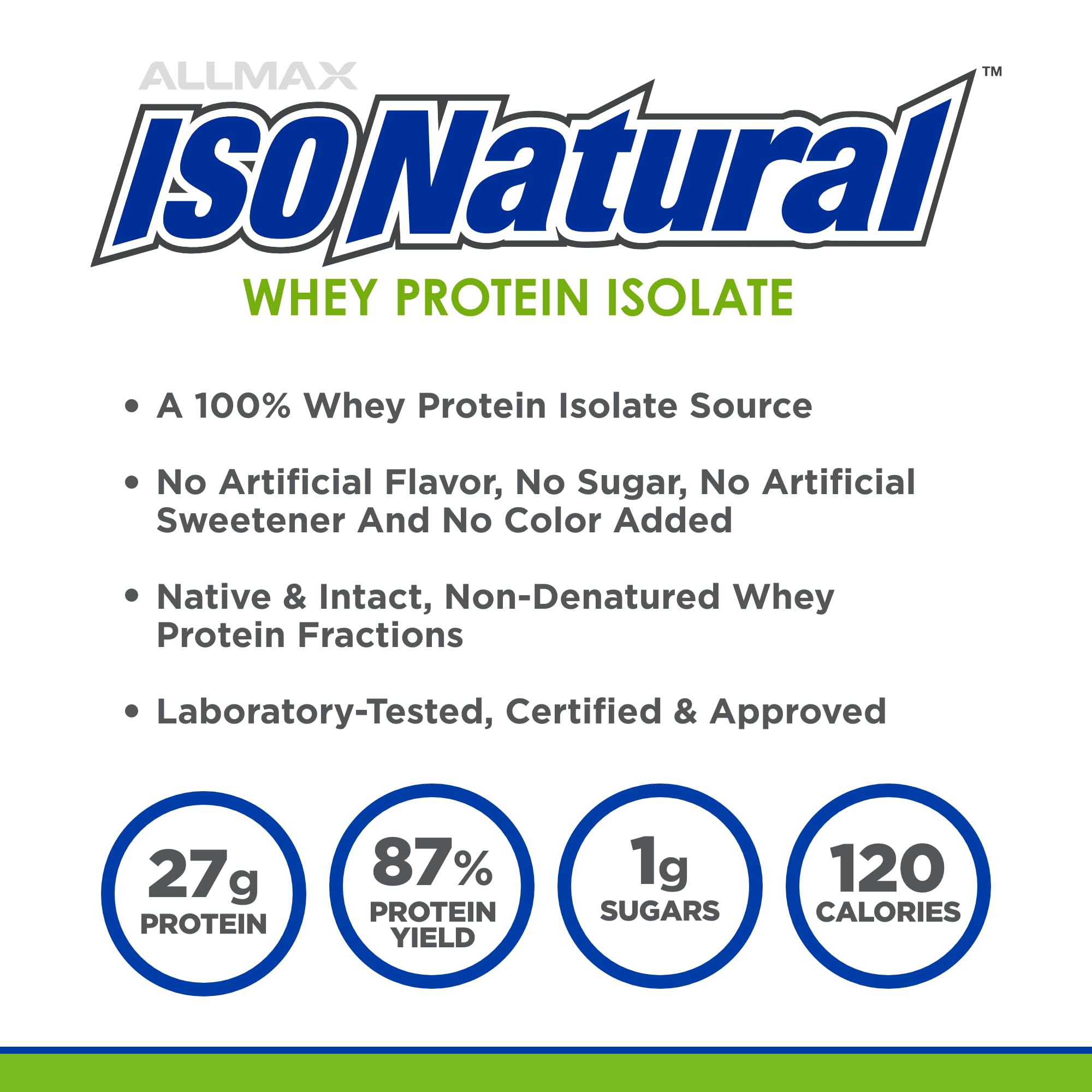 Foto 4 pulgar | Proteína De Suero Aislada Allmax Isonatural Chocolate 907 G - Venta Internacional.