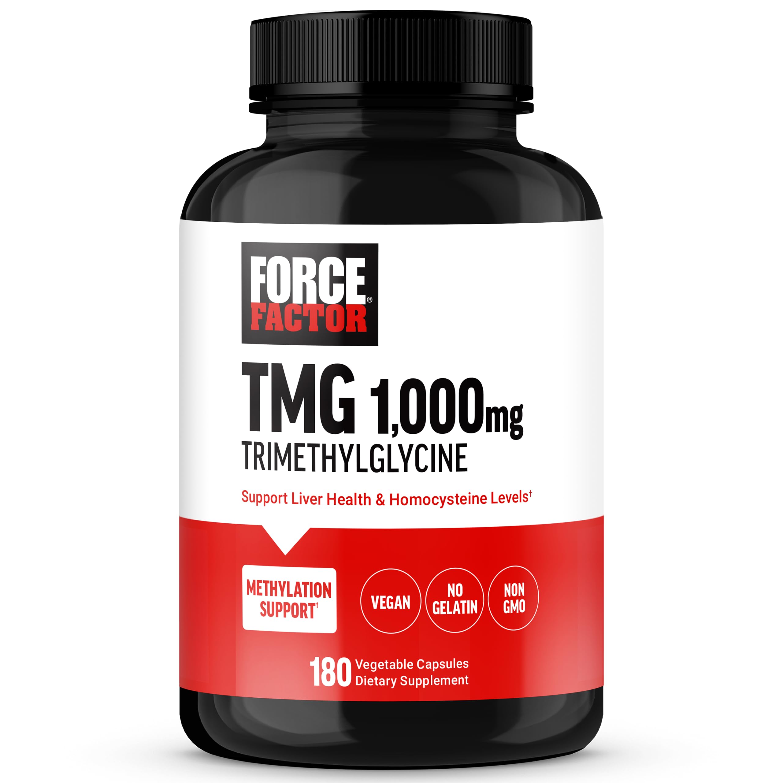 Foto 2 pulgar | Suplemento Force Factor Tmg Betaine 180 Cápsulas - Venta Internacional.