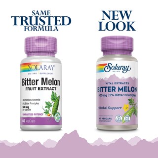Foto 2 | Suplemento Solaray: Extracto De Melón Amargo, 500 Mg, 60 Cápsulas Vegetales - Venta Internacional.