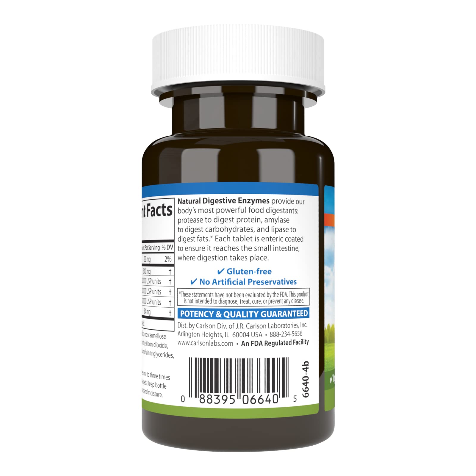 Foto 4 pulgar | Enzimas Digestivas Carlson Natural Digestive Aid #34 50 Comprimidos - Venta Internacional.