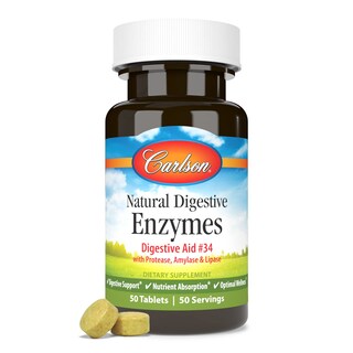 Foto 5 | Enzimas Digestivas Carlson Natural Digestive Aid #34 50 Comprimidos - Venta Internacional.