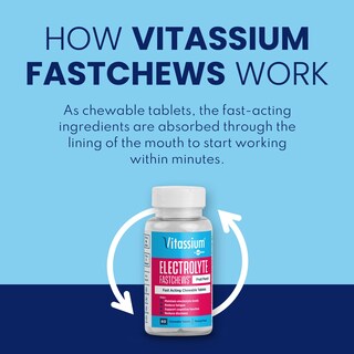 Foto 3 | Tabletas Electrolíticas Masticables Vitassium Fastchews, 60 Unidades - Venta Internacional.