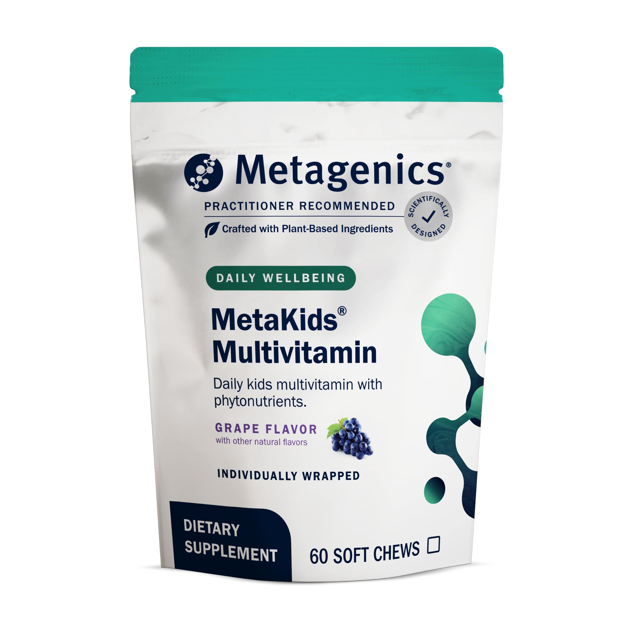 Foto 2 pulgar | Masticables Multivitamínicos Metagenics Metagenics Metakids, 60 Porciones - Venta Internacional.