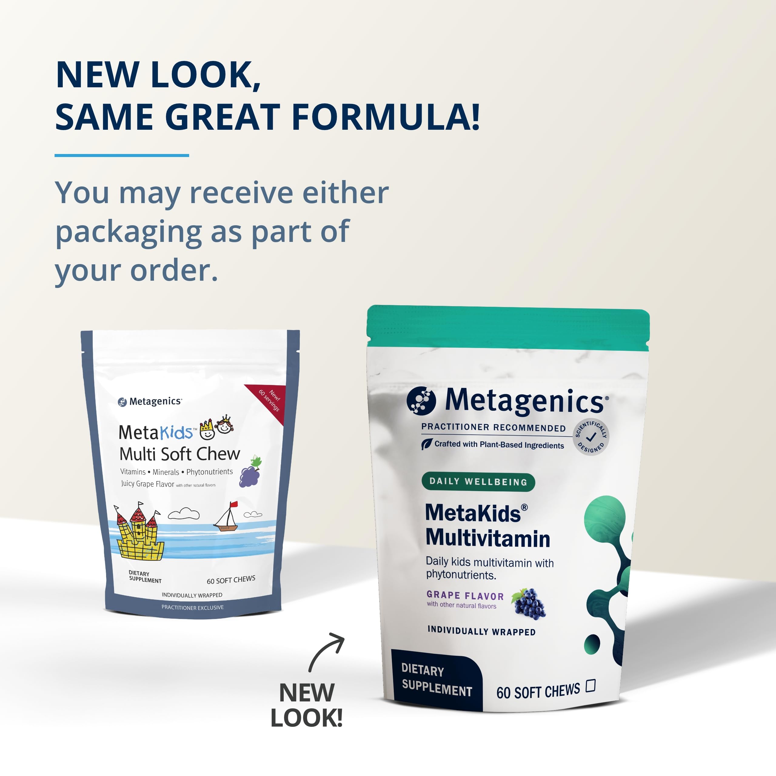 Foto 4 pulgar | Masticables Multivitamínicos Metagenics Metagenics Metakids, 60 Porciones - Venta Internacional.